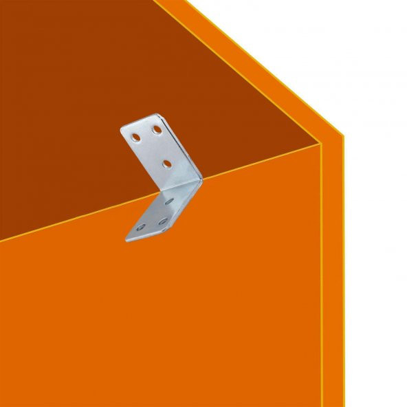 Mobilya Dolap Köşe Bağlantı Sabitleme L Demir Köşebent Gönye 45x45x30 mm (10 ADET) - 3