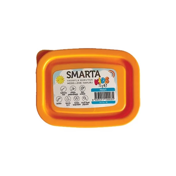 Smarta Kids Havayla Kuruyan Modelleme Hamuru Mavi 70 gr