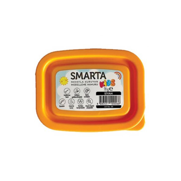 Smarta Kids Havayla Kuruyan Modelleme Hamuru Siyah 70 gr