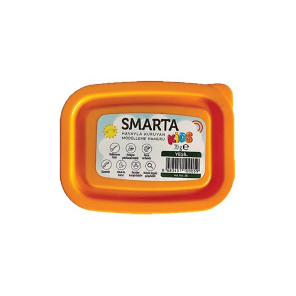 Smarta Kids Havayla Kuruyan Modelleme Hamuru Yeşil 70 gr