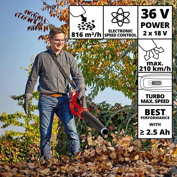 Einhell GP-LB 36/210 Li E-Solo Akülü Üfleme (Aküsüz) - 3433620 - 2