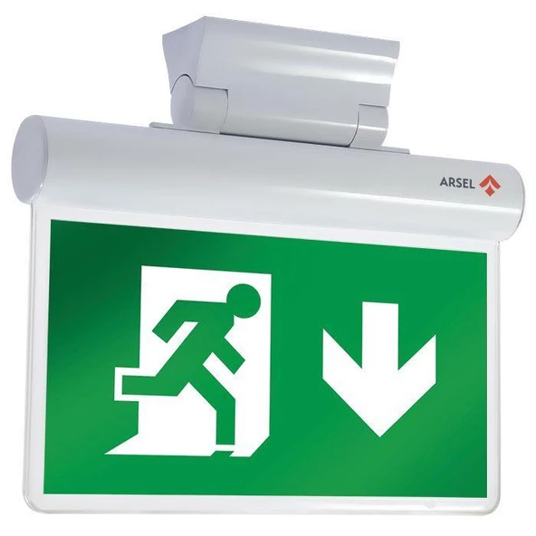 Arsel Sfs SFS24-3-L Acil Çıkış Yönlendirme Armatürü Sürekli ve Kesintide 180 Dak. Yanan 10xF LED