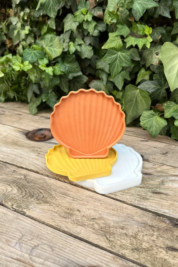 Deniz Kabuğu Şekilli Tepsi Kalıbı (124mmx119mmx8mm) (Silikon) ( 1 Adet ) - Resim 3