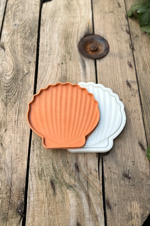 Deniz Kabuğu Şekilli Tepsi Kalıbı (124mmx119mmx8mm) (Silikon) ( 1 Adet ) - Resim 4