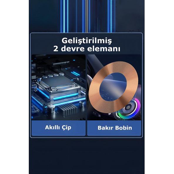 W05 Araç içi Kablosuz Şarj-Işıklı Araba Şarj-Manyetik-15W hızlı araç şarj cihazı-Araç Telefon Tutucu - 11