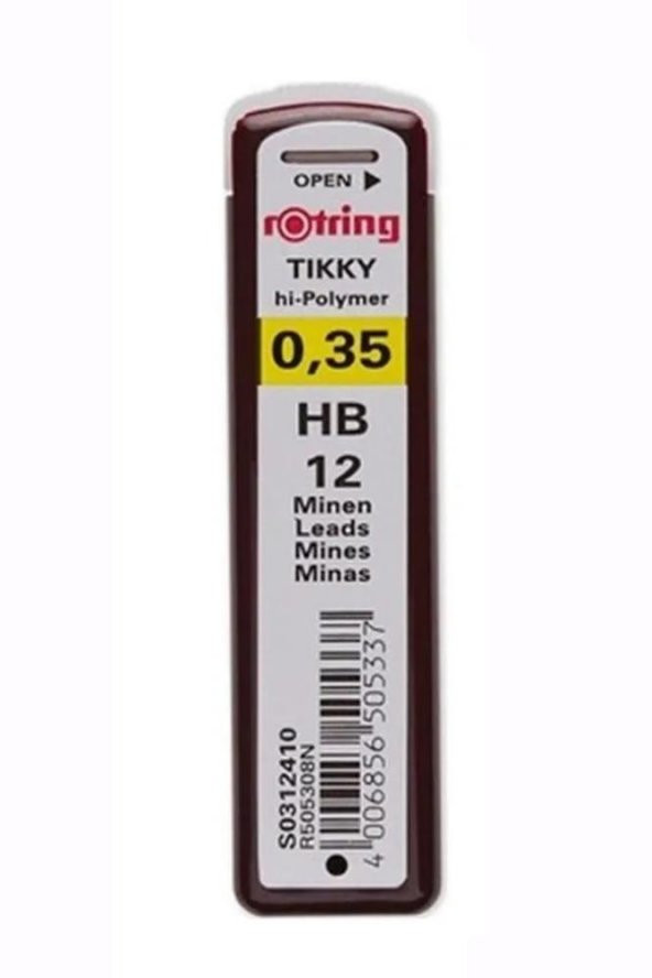 0.3 / 0.35 Mm Uç Min Siyah 6 Adet Rotring Siyah Kalem Uçu 0.35 Mm 6 Adet - 2
