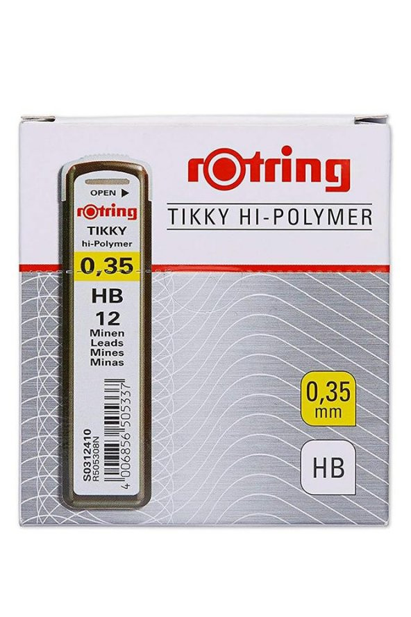 0.3 / 0.35 Mm Uç Min Siyah 6 Adet Rotring Siyah Kalem Uçu 0.35 Mm 6 Adet - 5