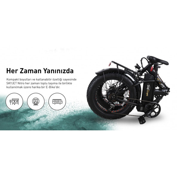 SKYJET NİTRO ELEKTRİKLİ BİSİKLET SİYAH - 4