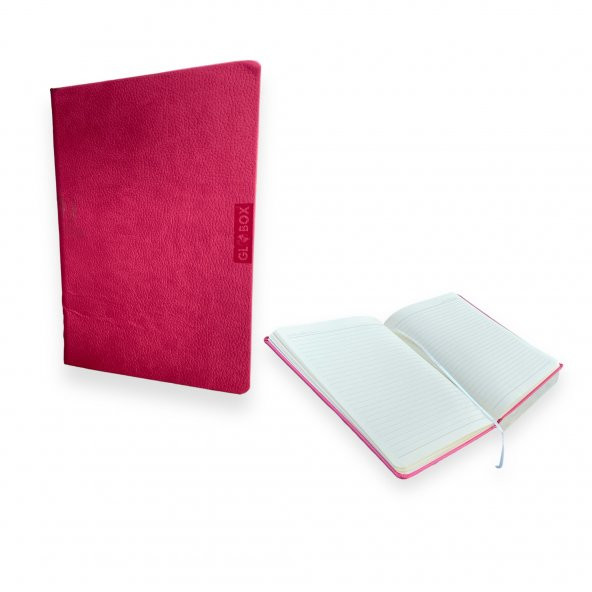 Globox 13x21 Suni Deri Lüx Defter - Pembe - 1
