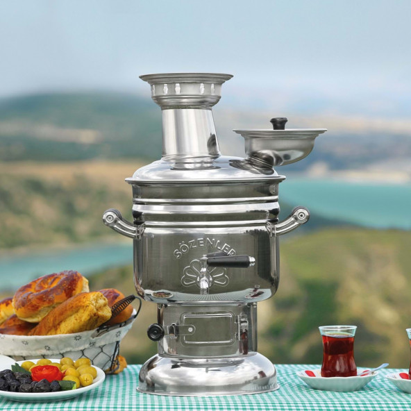 Sözenler Krom Semaver Kömürlü 4 lt. KS 11 ( Tasima Çantalı ) - 4