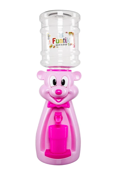 Funtik Ayı Konsepti Pembe Çocuk Su Sebili