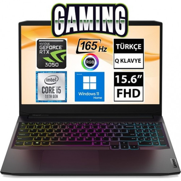 Lenovo IdeaPad Gaming 3 82K101ELTX03 i5-11320H 16 GB 512 GB SSD RTX3050 15.6" Full HD Notebook