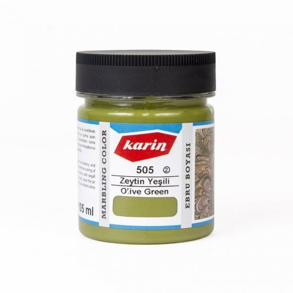 Karin Ezilmiş Ebru Boyası 105ml 505 Zeytin Yeşili ürün görseli 1