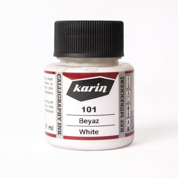 Karin Hat Mürekkebi 45ml Beyaz 101 ürün görseli 1