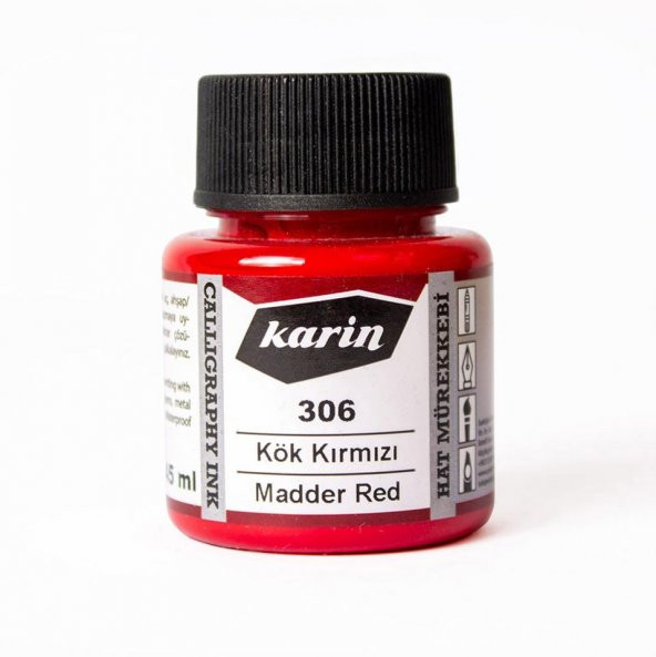 Karin Hat Mürekkebi 45ml Kök Kırmızı 306 - 1