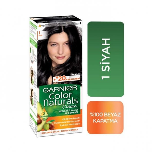 Garnier Color Naturals Saç Boyası 1/0 Siyah