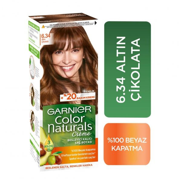 Garnier Color Naturals Saç Boyası 6.34 Altın Çikolata