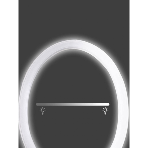 Dokunmatik Led Işıklı Usb Li Yuvarlak Masa Üstü Makyaj Aynası Makyaj Aynası Ledli AA110 - 7