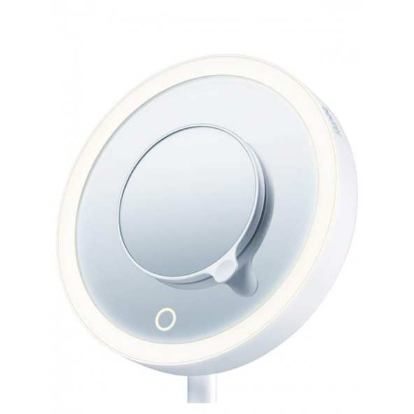 Büyüteçli Dokunmatik Led Işıklı Usb Li Yuvarlak Masa Üstü Makyaj Aynası Makyaj Aynası Ledli AA115 (MRR-02) - 3