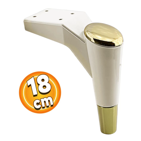 Maya Lüks Mobilya Kanepe Tv Ünitesi Koltuk Ayağı 18 Cm Krem Gold Konsol Ayakları