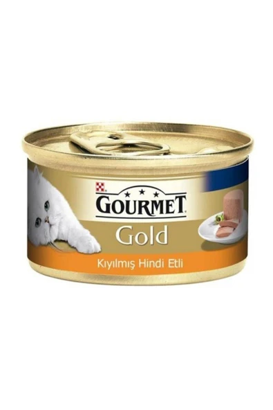 Gourmet Gold Kiyilmiş Hindi Etli Yetişkin Kedi Konservesi 85 Gr 24 Adet - 2