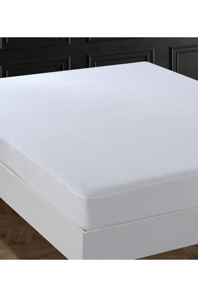 SUVAY Micro Fitted Full Kenar Su Sıvı Geçirmez Alez Çarşaf Tek Çift Kişilik Beyaz Renkli Yatak Koruyucu - 5