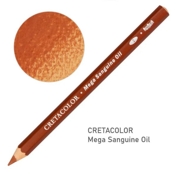 Cretacolor Mega Sanguine Oil Pencil Medium Yağlı Çizim Kalemi 462 08