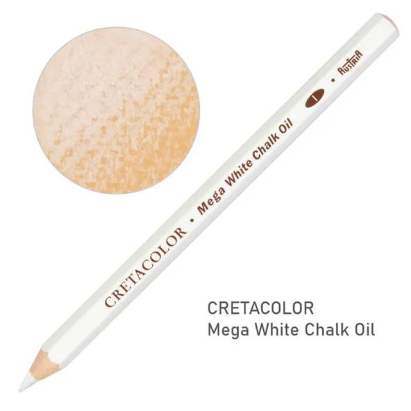 Cretacolor Mega White Pastel Oil Pencil Soft Beyaz Yağlı Tebeşir Kalem 461 68