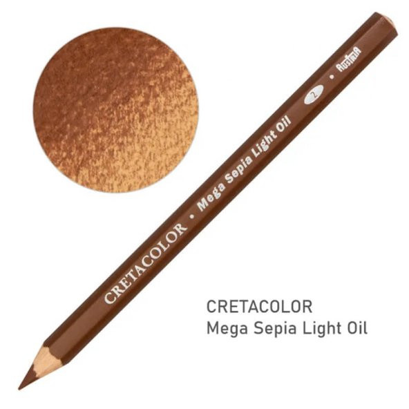 Cretacolor Mega Sepia Oil Pencil Dark Çizim Kalemi 463 58
