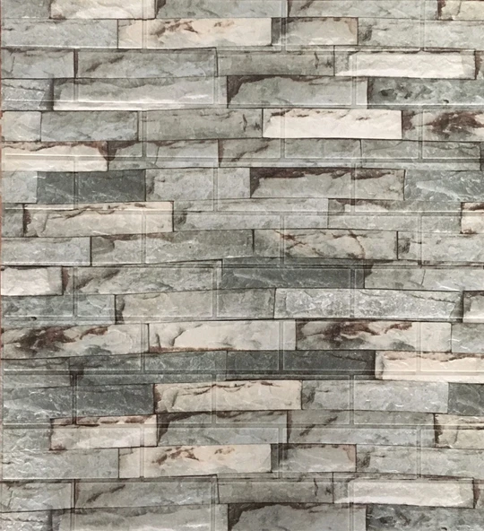 Renkli Duvarlar 70x38cm (0,26m2) Ofis Salon Oda Antre Mutfak 3D Kendinden Yapışkanlı Duvar Kağıdı Paneli NW117