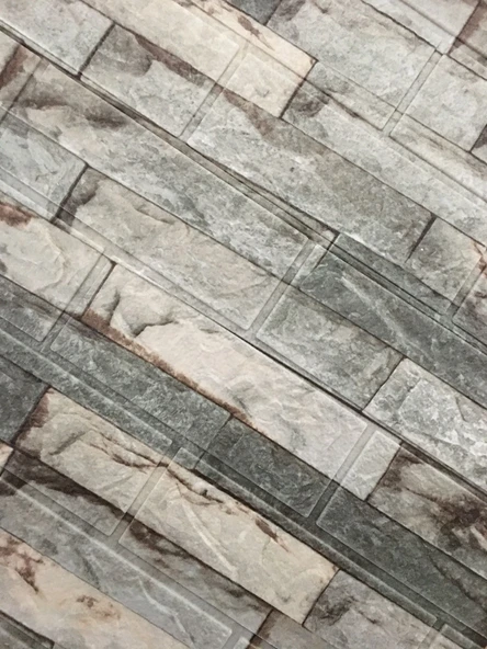 Renkli Duvarlar 70x38cm (0,26m2) Ofis Salon Oda Antre Mutfak 3D Kendinden Yapışkanlı Duvar Kağıdı Paneli NW117 - 2