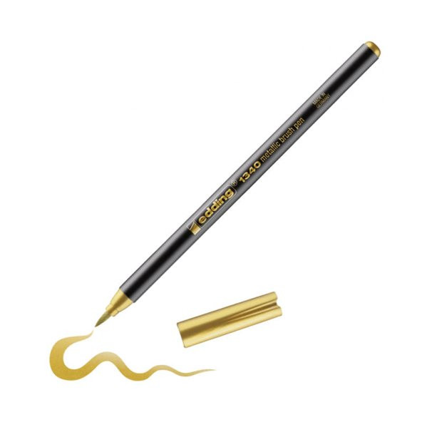 Edding 1340 Brushpen Fırça Uçlu Kalem METALİK ALTIN