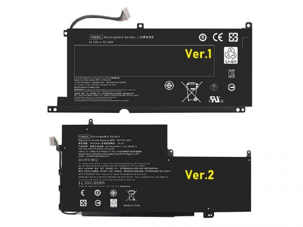 Hp Spectre 15-AP002NF, 15-AP011DX Convertible Uyumlu Batarya (Ver.1) - 3
