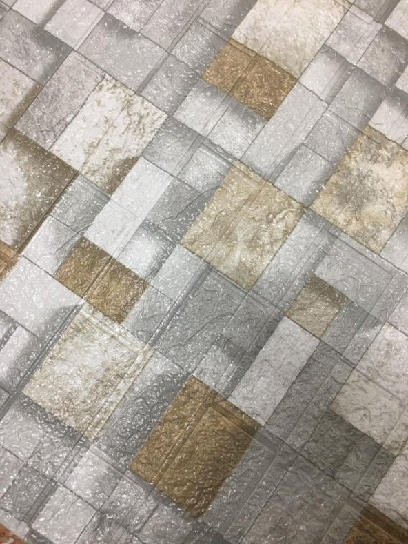 Renkli Duvarlar 70x38cm (0,26m2) Ofis Salon Oda Antre Mutfak 3D Kendinden Yapışkanlı Duvar Kağıdı Paneli NW130 ürün görseli