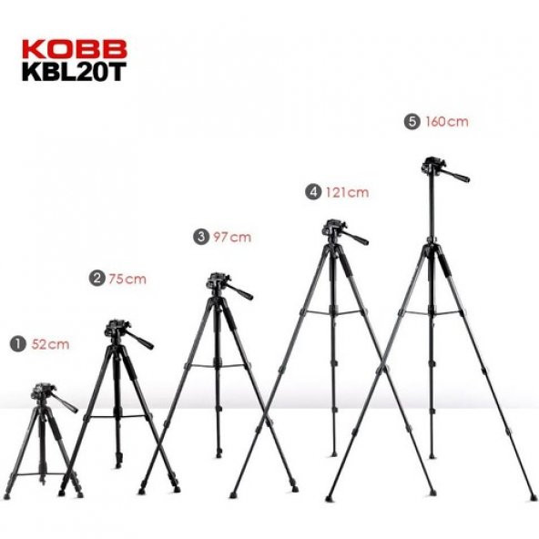 Kobb KBL20T 160CM Su Terazili Profesyonel Alüminyum Lazer Tripod - 5