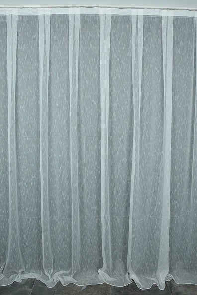 BRS MODEL BEYAZ RENK TEK KANAT Hazır dikilmiş Pileli Fon Perde 300*260 cm ürün görseli 1