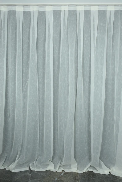 BRS MODEL KREM RENK TEK KANAT Hazır dikilmiş Pileli Fon Perde 300*260 cm - Resim 2