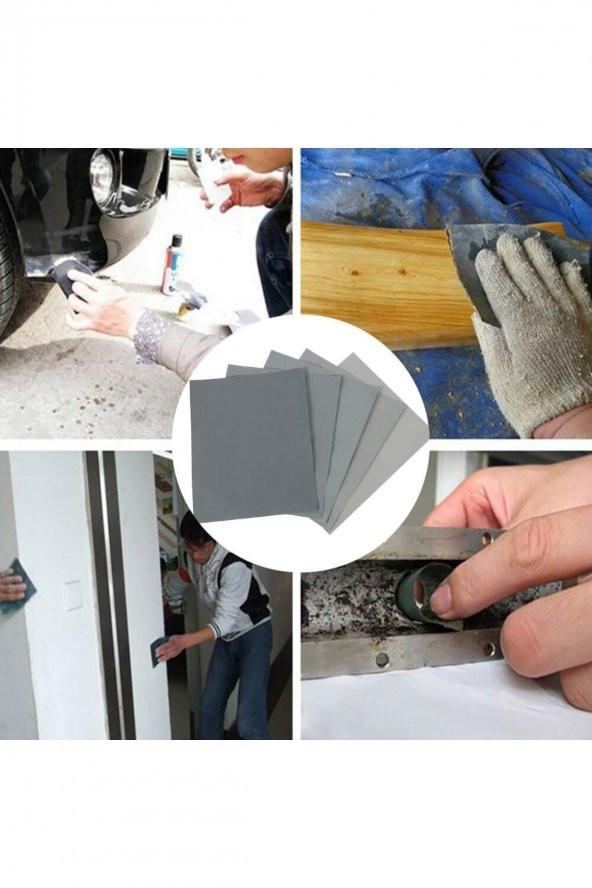 Far Temizleme Zımpara Seti Su Zımparası 400-800-1500 Kum - 4