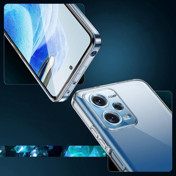 Xiaomi Redmi Note 12 Pro 5G Kılıf Kamera Korumalı Silikon Şeffaf Arka Kapak - 3