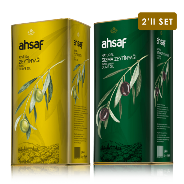 AHSAF Riviera Zeytinyağı 5 lt Teneke - NatüreI Sızma Zeytinyağı 5 lt Teneke