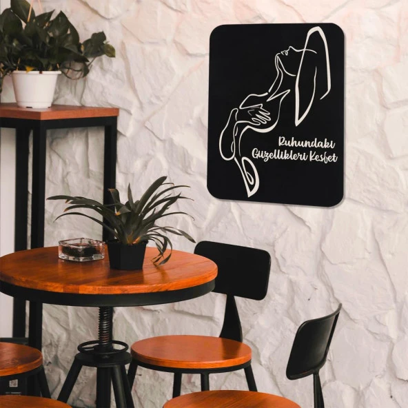 Veraart Işıklı Kişiselleştirilebilir Kadın Temalı Tablo Cleo Dekoratif Gece Lambası 80 cm - 6