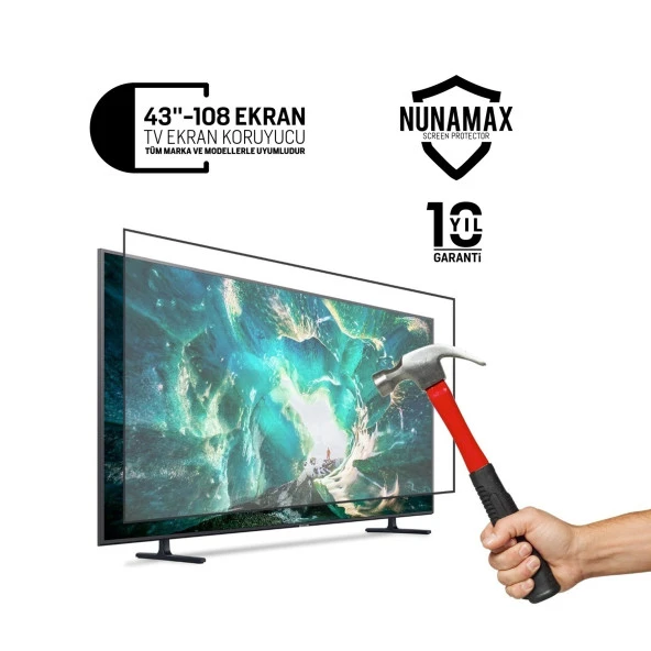 Nunamax 43 Inç 3mm 108 Ekran Tv Ekran Koruyucu NUNAMAX43
