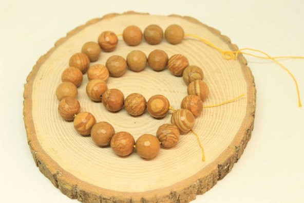 Jasper Taşı YARIM Dizi 12-13mm Aralığı (25875) (18cm uzunluğundadır) ürün görseli