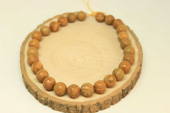 Jasper Taşı YARIM Dizi 12-13mm Aralığı (25875) (18cm uzunluğundadır) - Resim 3