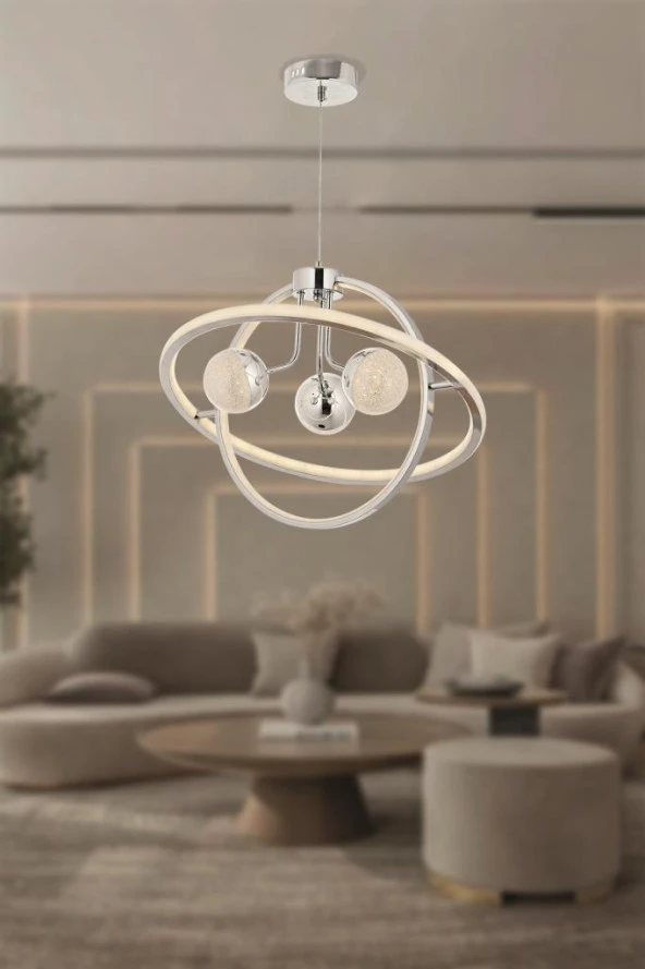 Eray Aydınlatma 166079-50 Krom Sarkıt Led Avize - Resim 2