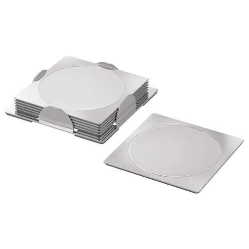 IKEA Groggy Bardak Altlığı  Paslanmaz Çelik 6 Adet 8X8 cm