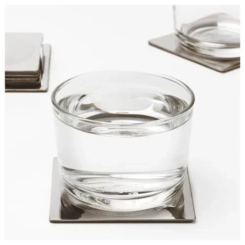 IKEA Groggy Bardak Altlığı  Paslanmaz Çelik 6 Adet 8X8 cm - 2