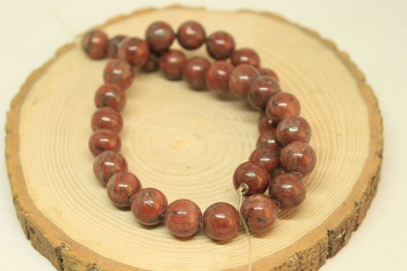 Jasper Taşı YARIM Dizi 12mm Aralığı (25860) (18cm uzunluğundadır) ürün görseli