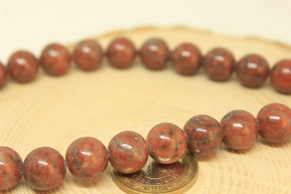 Jasper Taşı YARIM Dizi 12mm Aralığı (25860) (18cm uzunluğundadır) - Resim 2