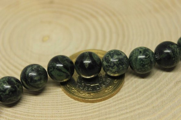 Serpantin (Yılan) Taşı YARIM Dizi 10mm (18cm uzunluğundadır) - Resim 2